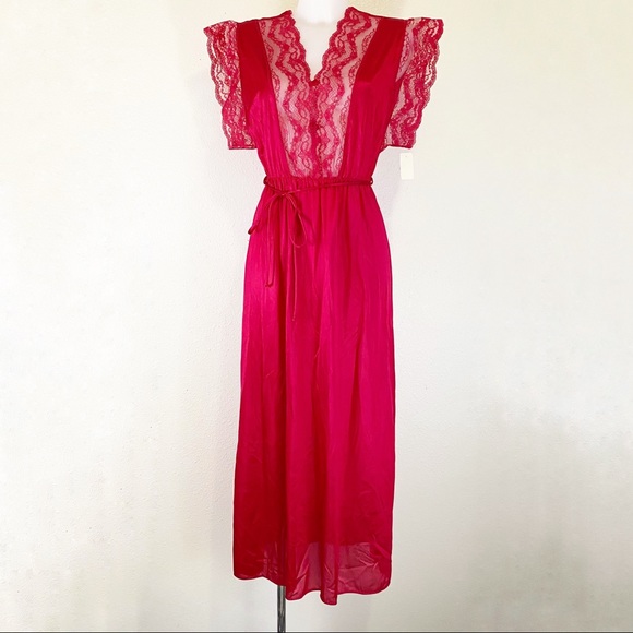 Vintage Other - VINTAGE Lace Sheer Texsheen Nightgown Size Small